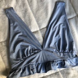 Blue Crop top
